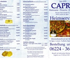 Pizzeria Capri St. Ilgen Lieferservice