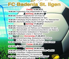 Festprogramm 100 Jahre Badenia