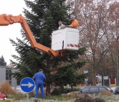Vorweihnachtliche Stimmung am Kreisel