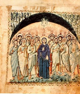 Folio 14v of the Rabula Gospels (Florence, Biblioteca Mediceo Laurenziana, cod. Plut. I, 560), Pentecost