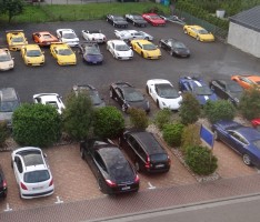 Leimens teuerster Parkplatz: 25 Lamborghinis