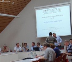 Leimener Krimalstatistik 2011 – Polizeioberrat Uwe Schrötel berichtet dem Gemeinderat