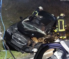 Frontalzusammenstoß auf L600 zwischen zwei BMW – 2 Schwerverletzte
