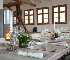 Landgut Lingental: Restaurant „OBEN“ im ersten Testbetrieb mit einer privaten Party