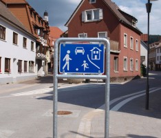 Verkehrsberuhigter Bereich in der Rathausstraße