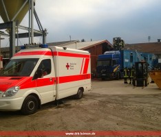 Sanitätsabsicherung Brandübungs-Container