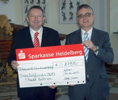 Sparkasse Heidelberg spendet 1.750,- € für den Weihnachts- und Sozialfonds