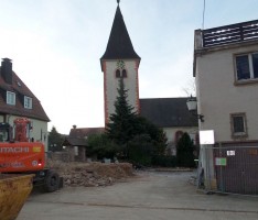 Das Michaelishaus ist Geschichte: Freier Blick vom Rathaus zur Mauritiuskirche