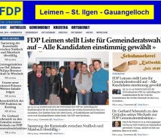 FDP Leimen mit neuer Homepage