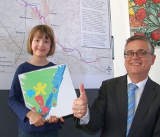 Logo für Leimbachroute: Anerkennung für Mira Pfeifer aus 1c der Turmschule