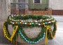 Osterschmuck ziert Leimener Bärenbrunnen
