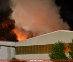Einsatz der Schnelleinsatzgruppe bei Großbrand in Rauenberg