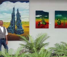 Ausstellung „Kontinuität und Widerspruch“ des Leimener Künstlers Erich Kraft eröffnet