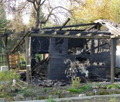 Leimen: Mehrere Einbrüche in Gartenhütten – Eine Hütte niedergebrannt