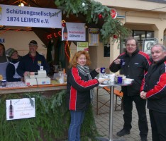 Leimener Schützen in bester Stimmung auf dem Weihnachtsmarkt