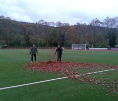 6. Dezember: VfB-Laubaktion im Otto-Hoog-Stadion