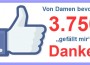 DANKE für 3.750 Likes – Damen bevorzugen unsere Internet-Zeitung!