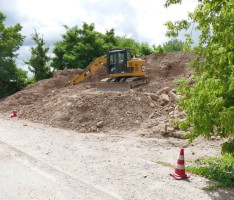 Privater „Bergbau“ in Leimen – Bagger inklusive