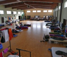 Gemeinschafts-Unterkunft Radsporthalle Leimen: 60 Übernachtungsgäste aus Oberfranken