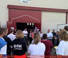 Weiterer Einsatz des DRK Leimen in der Flüchtlingsunterkunft (BEA) in Sinsheim