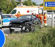 Unfall mit zwei Verletzten an Sandhausens „Dünenkreuzung“