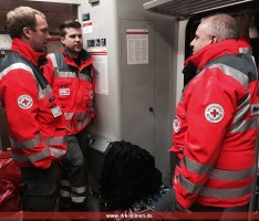 DRK Leimen begleitet einen Flüchtlingszug sanitätsdienstlich
