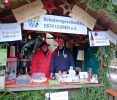 Leimener Schützen auf dem Weihnachtsmarkt