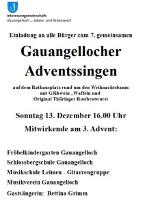 6019 - GA Advemtssingen Plakat 480