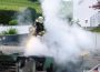Feuerwehreinsatz Festhallenstraße: </br>Baustellen-Aggregat brannte