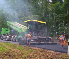 Arbeiten an der K 4161 zwischen Kreisel Gaiberg und Gauangelloch fast fertig