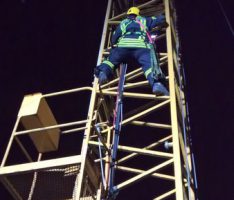 Feuerwehr-Übungsabend in luftigen Höhen