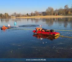 Eisrettungsübung der DLRG-Leimen in Hemsbach