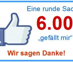 Schon wieder auf Rosenmontag: Danke für 6.000 Likes auf unserer Facebookseite