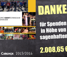 Friedrich-Ebert-Gymnasium Chronik: </br>Danke für Ihre Unterstützung