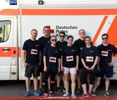 DRK Leimen läuft beim BASF-Firmenlauf und sichert diesen mit ab