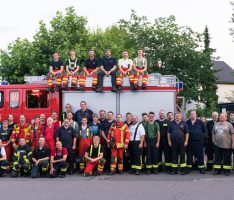 Gemeinsame Übung der Feuerwehren Sandhausen und Nußloch