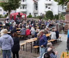 SPD Sandhausen am Tag der Deutschen Einheit mit Rainer und Vanessa Kraft