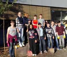 Grüner Daumen nach oben an der Otto-Graf-Realschule Leimen