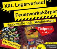 Abschied von 2017: XXL Lagerverkauf von Feuerwerk in Sandhausen