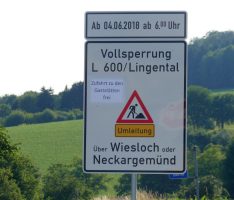 Landgut Lingental auch während der Vollsperrung der L600 direkt anfahrbar