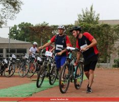 Feuerwehr Leimen beim Landesfeuerwehrtag und dem Feuerwehrduathlon in Heidelberg und Formel 1 in Hockenheim