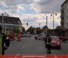 Feuerwehrabteilung Leimen sichert Kerweumzug und Feuerwerk ab
