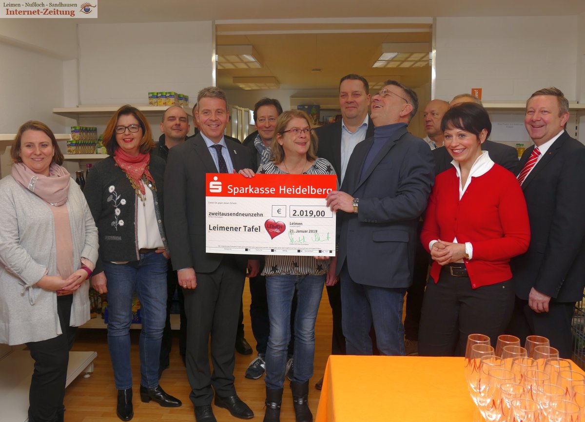 Leimen aktiv im BdS überreichte Leimener Tafel Spende über 2.019 €