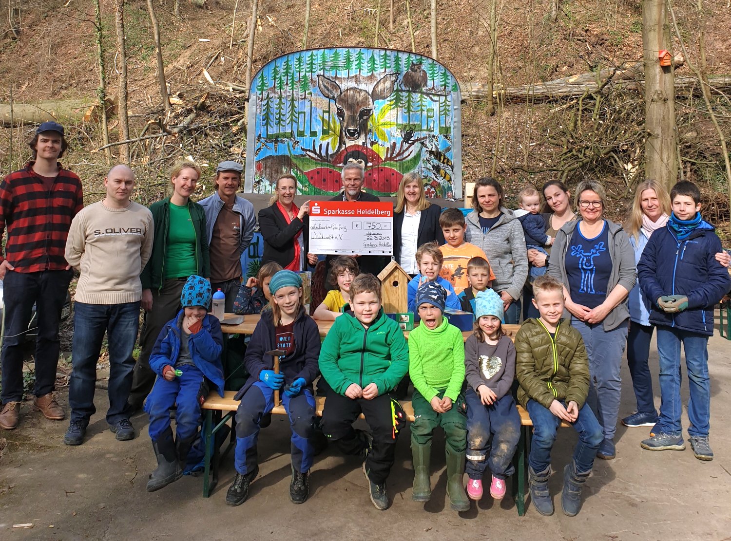 Sparkasse Heidelberg unterstützt  Waldwelt e.V. Leimen mit Spende von 750 €