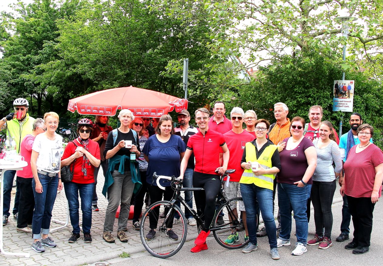 Gemeinsame Rote Radtour der regionalen SPD Ortsverbände mit MdB Lars Castellucci