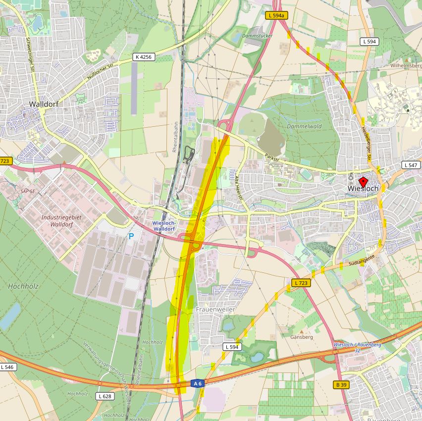B3-Baustelle bei Wiesloch ab 11. Juni - Einseitge Umleitung des Verkehrs Richtung HD