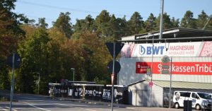 Abholzung am BWT-Stadion in Sandhausen