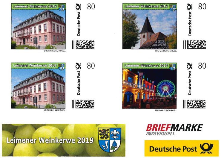 Leimener Weinkerwe 2019 mit eigener Briefmarke - Post bietet Sonderstempel
