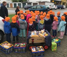 Kürbis, Apfel und Brot – Kinder spendeten Lebensmittel für’s AWo-Lädle