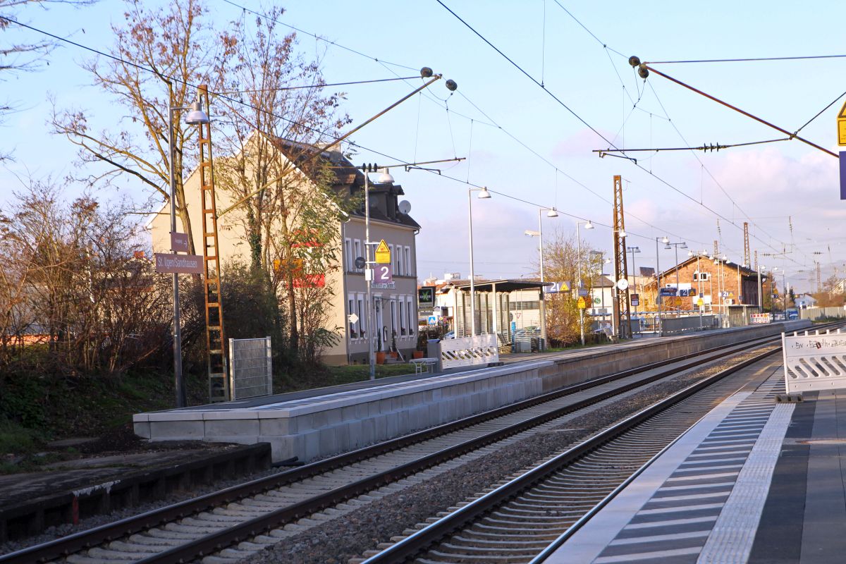 Zweite Baustufe S-Bahn - Ausbau Bahnhof St. Ilgen / Sandhausen abgeschlossen